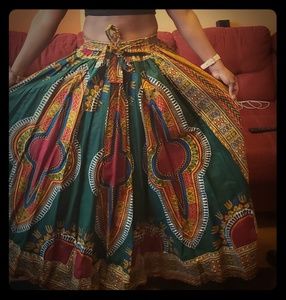African print skirt